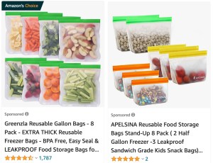 reusable food bags